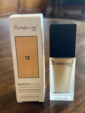 The Crème Shop Match Made Luminous Liquid Foundation | Shade 13 | NIB